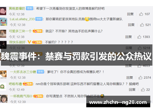 魏震事件:禁赛与罚款引发的公众热议 魏震事件:禁赛与罚款引发的公众热议